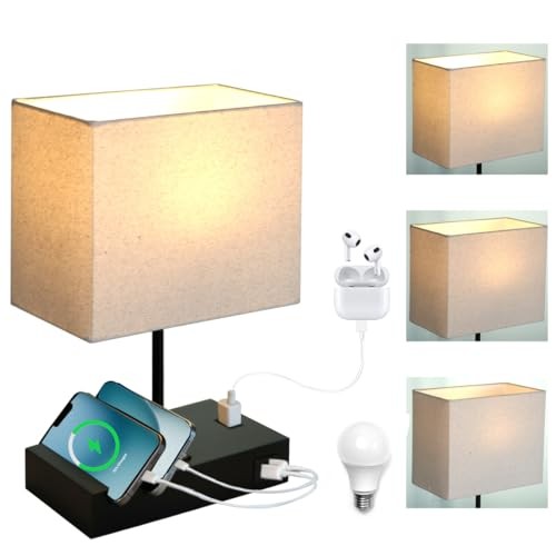 Touch nightstand lamp - nightstand, usb