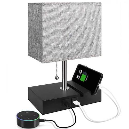 Usb bedside table lamp - table, desk