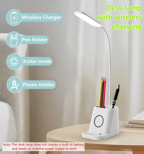Wireless charging desk lamp - charging,