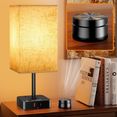 Bedroom table lamp - bedroom, remote