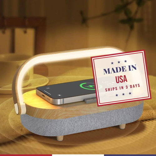 Nightstand lamp with - nightstand,