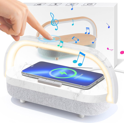 Nightstand lamp with wireless - with,