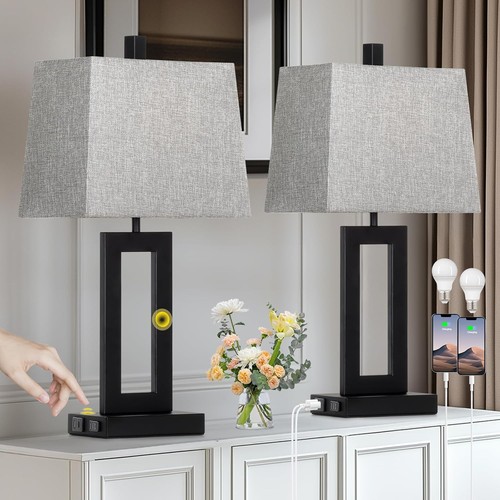 Cinkeda bedside table lamp set - lamp,