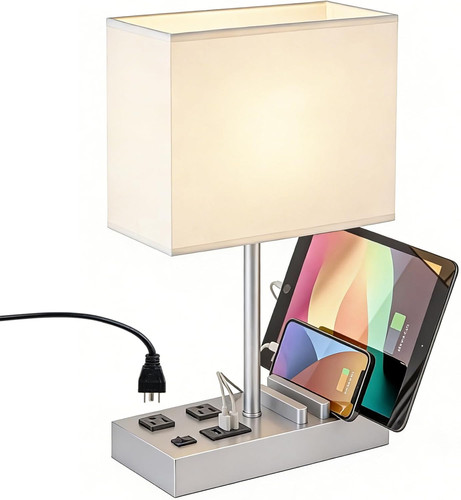 Bedside table lamp with - bedside, 3