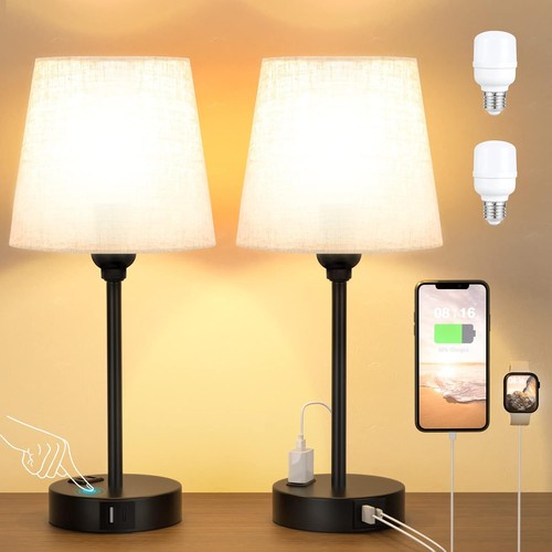 Piece bedside lamp featuring - 2-piece,