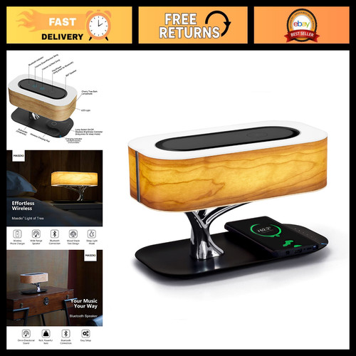Bluetooth bedside lamp with - bluetooth,