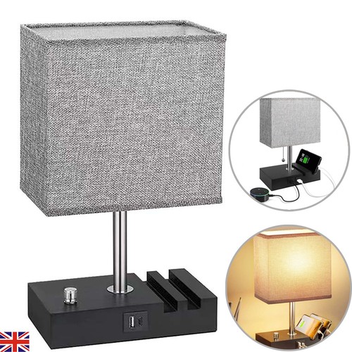 Usb bedside table lamp desk - table,